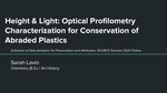 Height and Light: Optical Profilometry Characterization for Conservation of Abraded Plastics