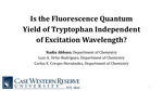 Is the Fluorescence Quantum Yield of Tryptophan Independent of Excitation Wavelength? by Nadia Abbass, Luis A. Ortiz-Rodríguez, and Carlos E. Crespo-Hernández