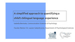 A Simplified Approach to Quantifying a Child's Bilingual Language Experience